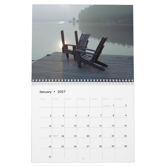 Adirondack Moments Calendar (Jan 2027)