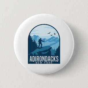 Adirondack Mountain Climbing Hiking Mountaineer Ad 6 Cm Round Badge