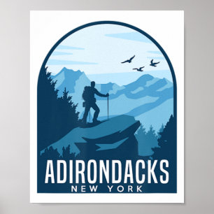 Adirondack Mountain Climbing Hiking Mountaineer Ad Poster