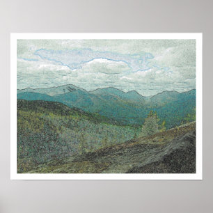Adirondack Mountain Peaks Panorama Poster