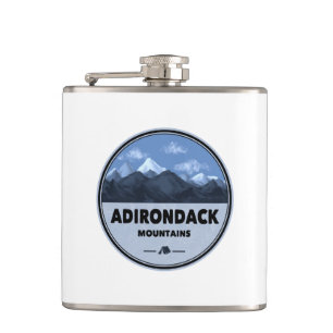 Adirondack Mountains New York Camping Hip Flask
