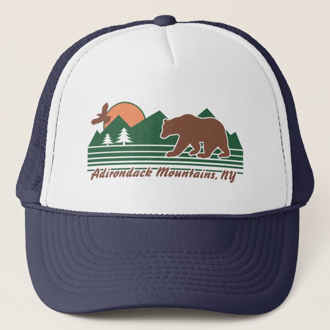 Adirondack Mountains NY Trucker Hat (Front)