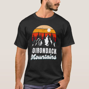 Adirondack Mountains Outdoor Hiking Nature Retro S T-Shirt
