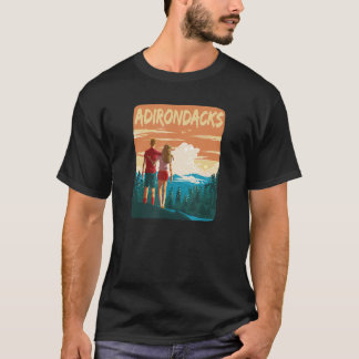 Adirondack Mountains Park Hiking Couple Forest Adi T-Shirt