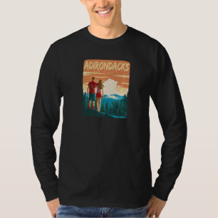 Adirondack Mountains Park Hiking Couple Forest Adi T-Shirt