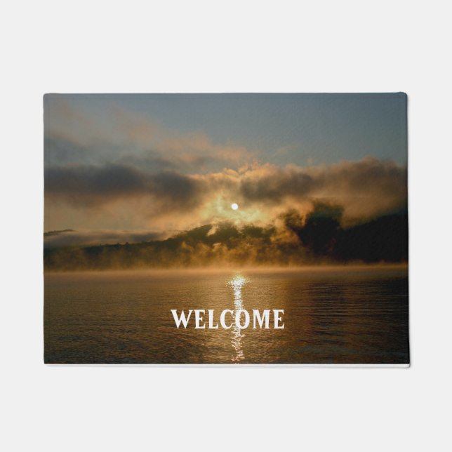 Adirondack Sunrise Doormat - Great Sacandaga Lake  (Front)