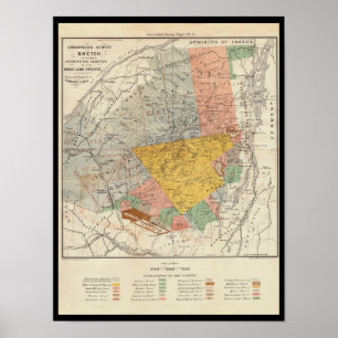 Adirondack Survey Sketch - Verplanck Colvin Map Poster