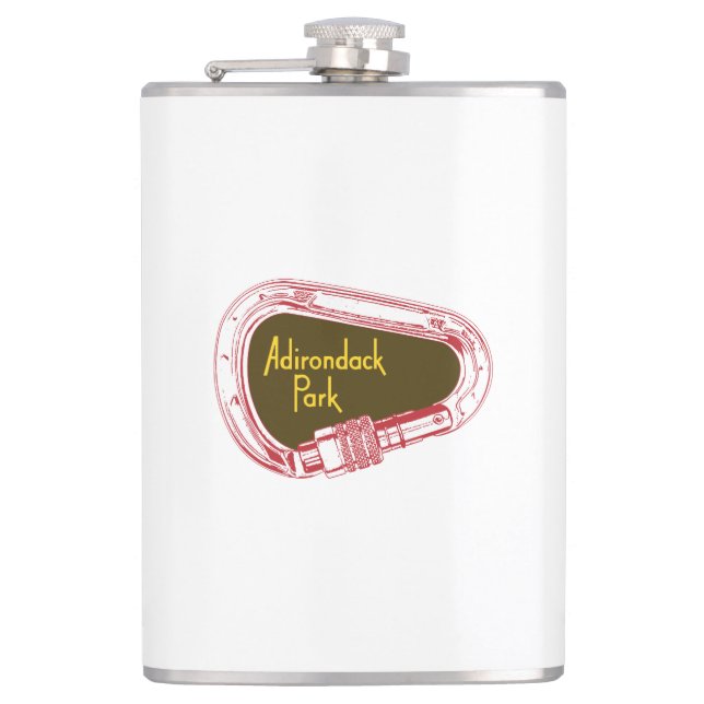 Adirondacks Climbing Carabiner Hip Flask (Front)