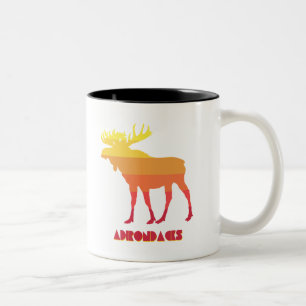 Adirondacks Moose Two-Tone Coffee Mug