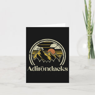 Adirondacks Mountains New York Vintage Hiking Camp Card