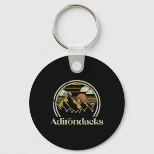 Adirondacks Mountains New York Vintage Hiking Camp Key Ring