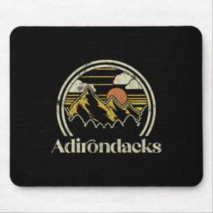 Adirondacks Mountains New York Vintage Hiking Camp Mouse Mat