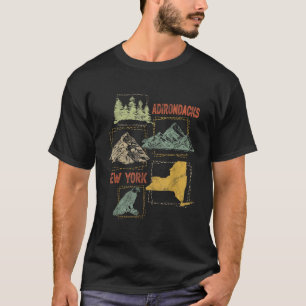 Adirondacks Mountains New York Vintage Hiking Camp T-Shirt