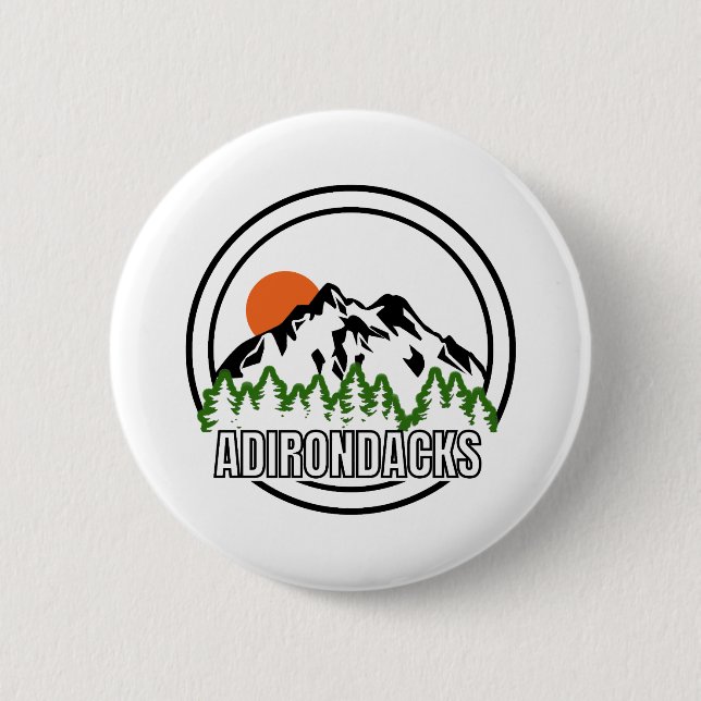  Adirondacks New York  6 Cm Round Badge (Front)