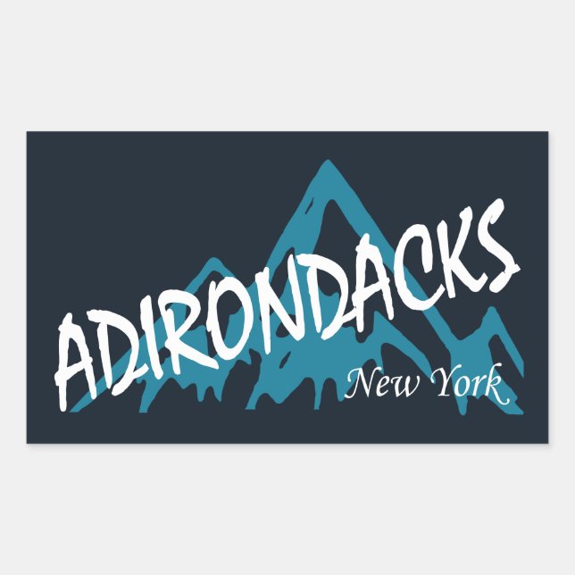 Adirondacks New York Mountains Rectangular Sticker (Front)