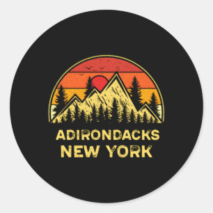 Adirondacks New York Ny Mountains Hiking Classic Round Sticker