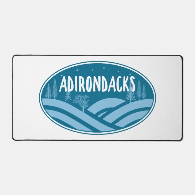 Adirondacks New York Outdoors Desk Mat (Front)