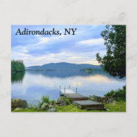 Adirondacks, NY Lake and Kayaks Postcard