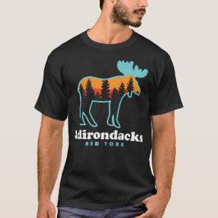 Adirondacks Ny Moose Adirondacks New York Hiking T-Shirt