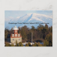Adirondacks (NY) Valcour Lighthouse Postcard