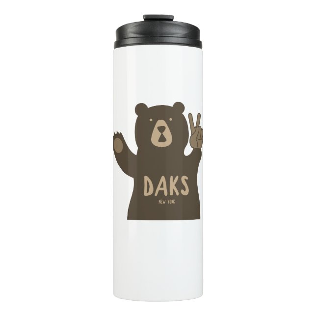 Adirondacks Peace Bear Thermal Tumbler (Front)