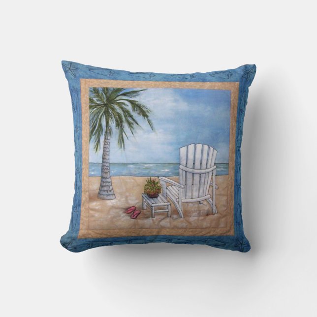 Adirondak Chair on Wrightsville Beach Cushion (Front)