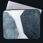 Adjacent Abstraction Laptop Sleeve<br><div class="desc">Adjacent Abstraction II by Emma Scarvey. Features up-close hexagon-like shapes having different textures and done in primarily blue hues.</div>