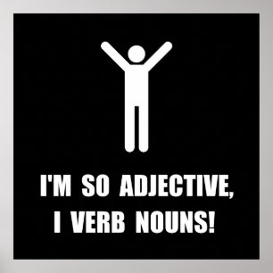 Adjective Verb Nouns Poster