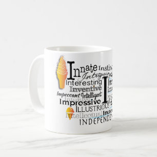 Adjective Word Cloud beginning with letter I Coffee Mug