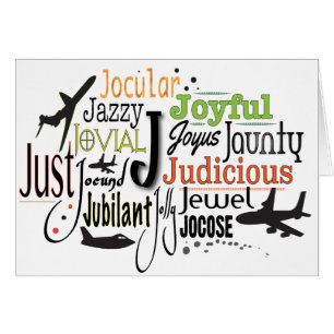 Adjective Word Cloud beginning with letter J