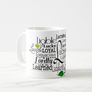 Adjective Word Cloud beginning with letter L Coffee Mug