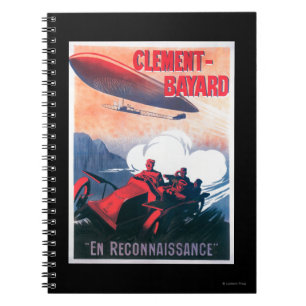 Adjudant Vincenot WWI Airship Promotional Poster Notebook