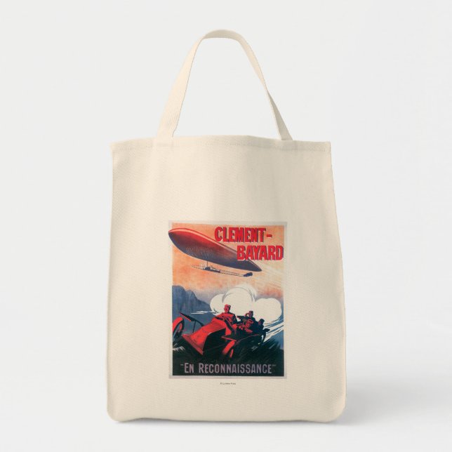 Adjudant Vincenot WWI Airship Promotional Poster Tote Bag (Front)