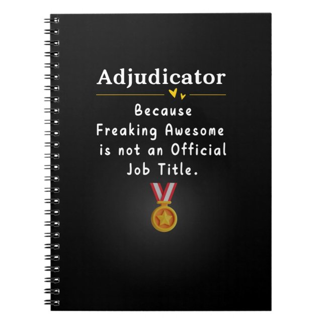 Adjudicator Notebook (Front)