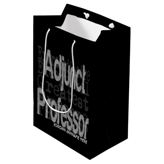 Adjunct Professor Extraordinaire CUSTOM Medium Gift Bag (Front Angled)