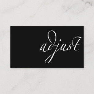 Adjust: Chiropractic Business Card