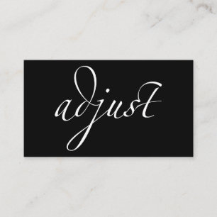 Adjust: Chiropractic / Centred Business Card