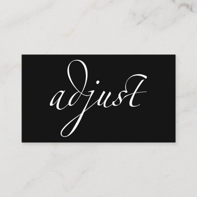 Adjust: Chiropractic / Centred Business Card (Front)