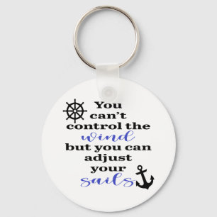 ADJUST YOUR SAILS ANCHOR AND WHEE KEY RING
