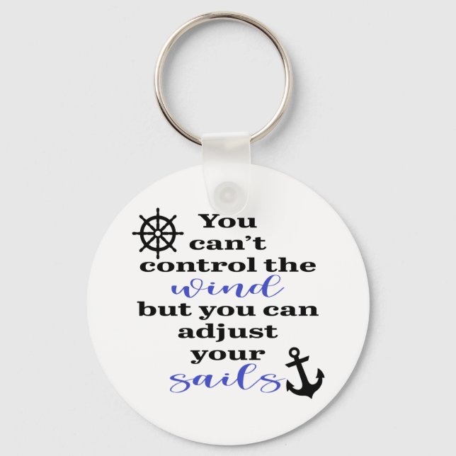 ADJUST YOUR SAILS ANCHOR AND WHEE KEY RING (Front)