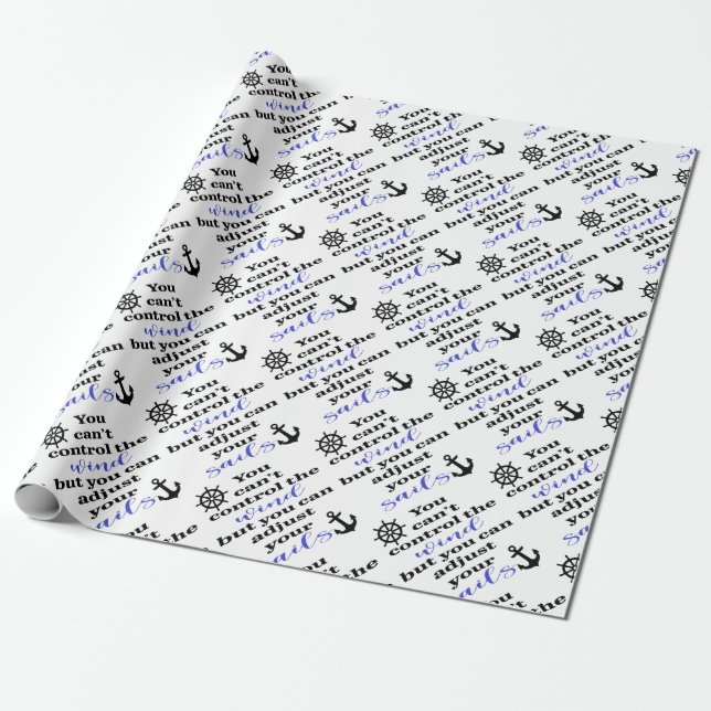 ADJUST YOUR SAILS ANCHOR AND WHEE WRAPPING PAPER (Unrolled)
