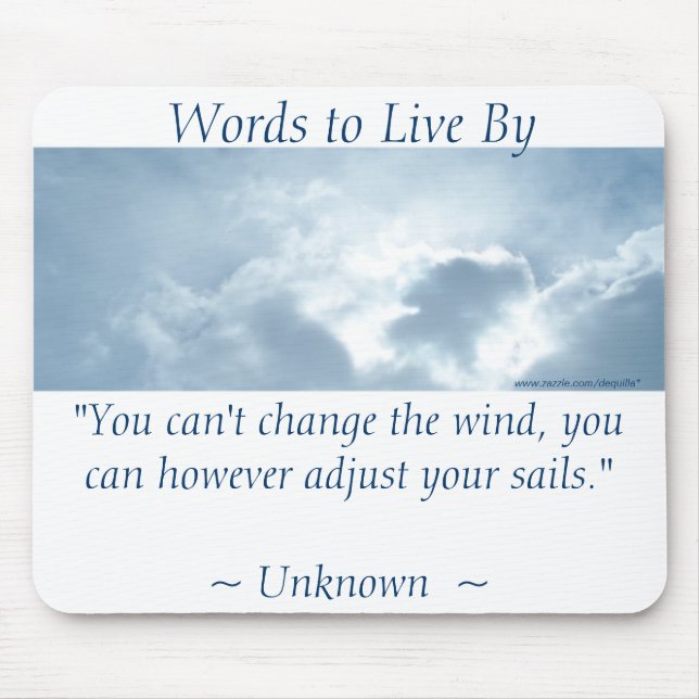 ADJUST YOUR SAILS - Bright Sky Mouse Mat (Front)