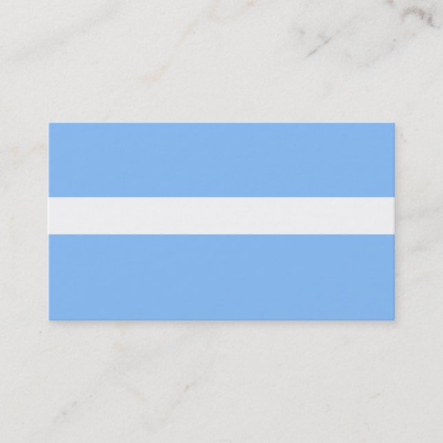 ADJUSTABLE Baby Blue & White Business Card (Front)