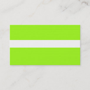 ADJUSTABLE chartreuse Neon & White Business Card