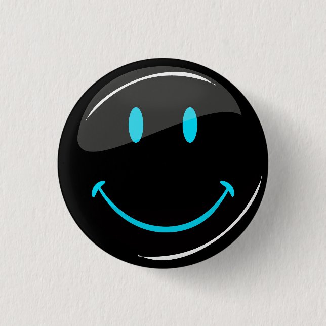 Adjustable Colour Neon Black 3 Cm Round Badge (Front)