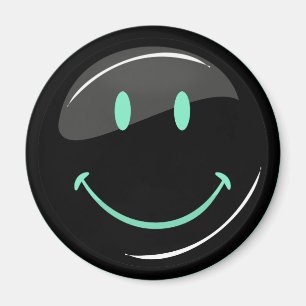 Adjustable Colour Neon Black Happy Face Magnet