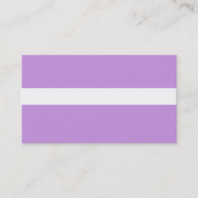 ADJUSTABLE Lavender & White Business Card (Front)