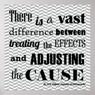 Adjusting the Cause Chiropractic Quote Poster