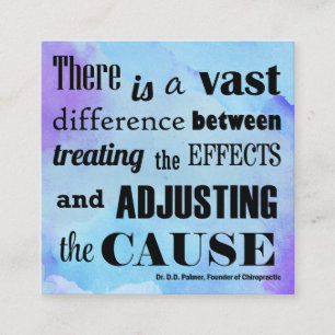 Adjusting The Cause Watercolor Chiropractic Square Business Card