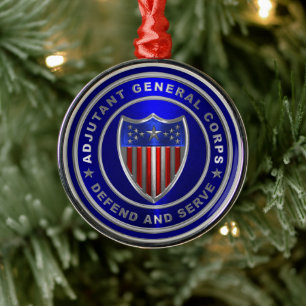 Adjutant General Corps Metal Tree Decoration